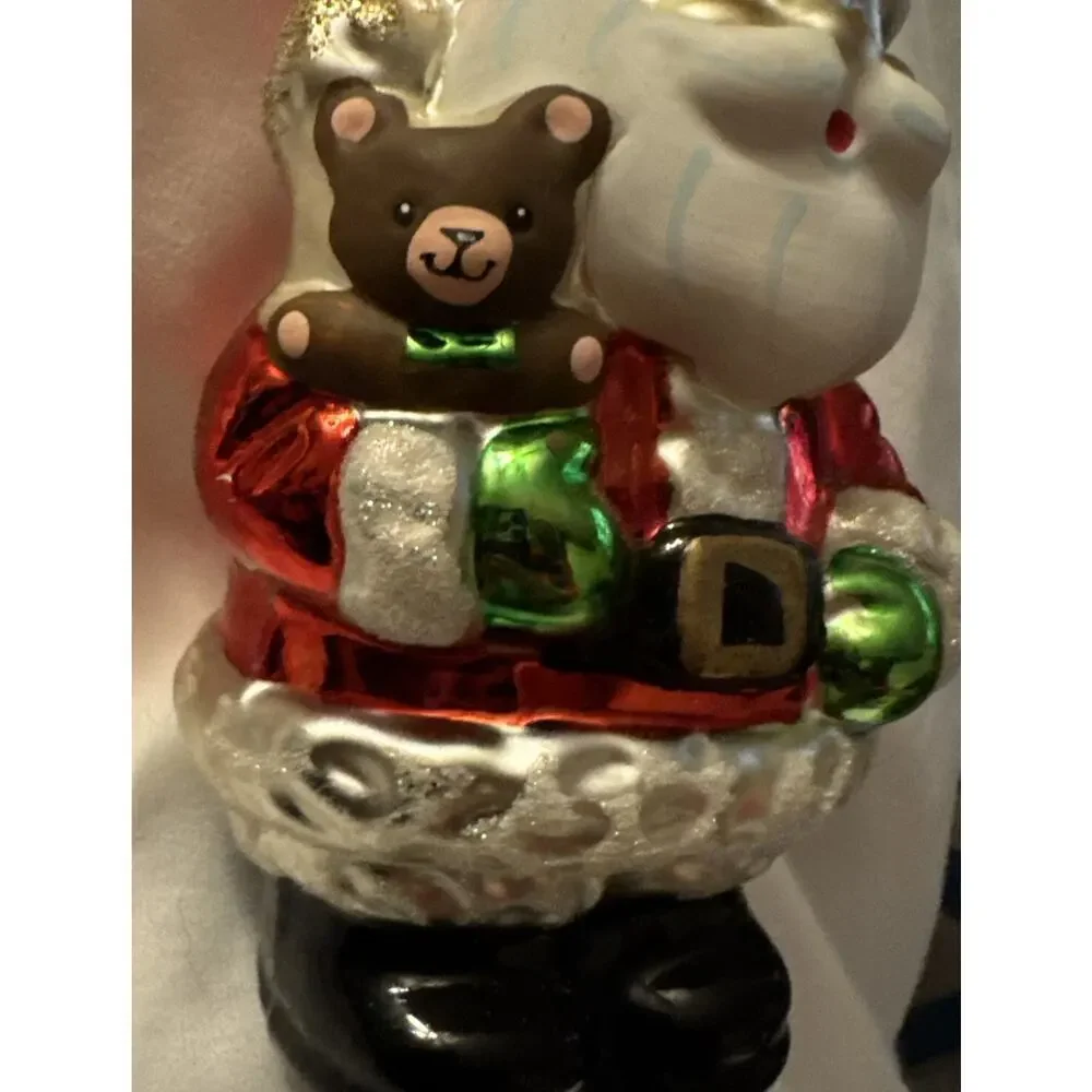 Kurt Adler Mercury Hand Blown Hand Painted Glass Santa Claus Christmas Ornament